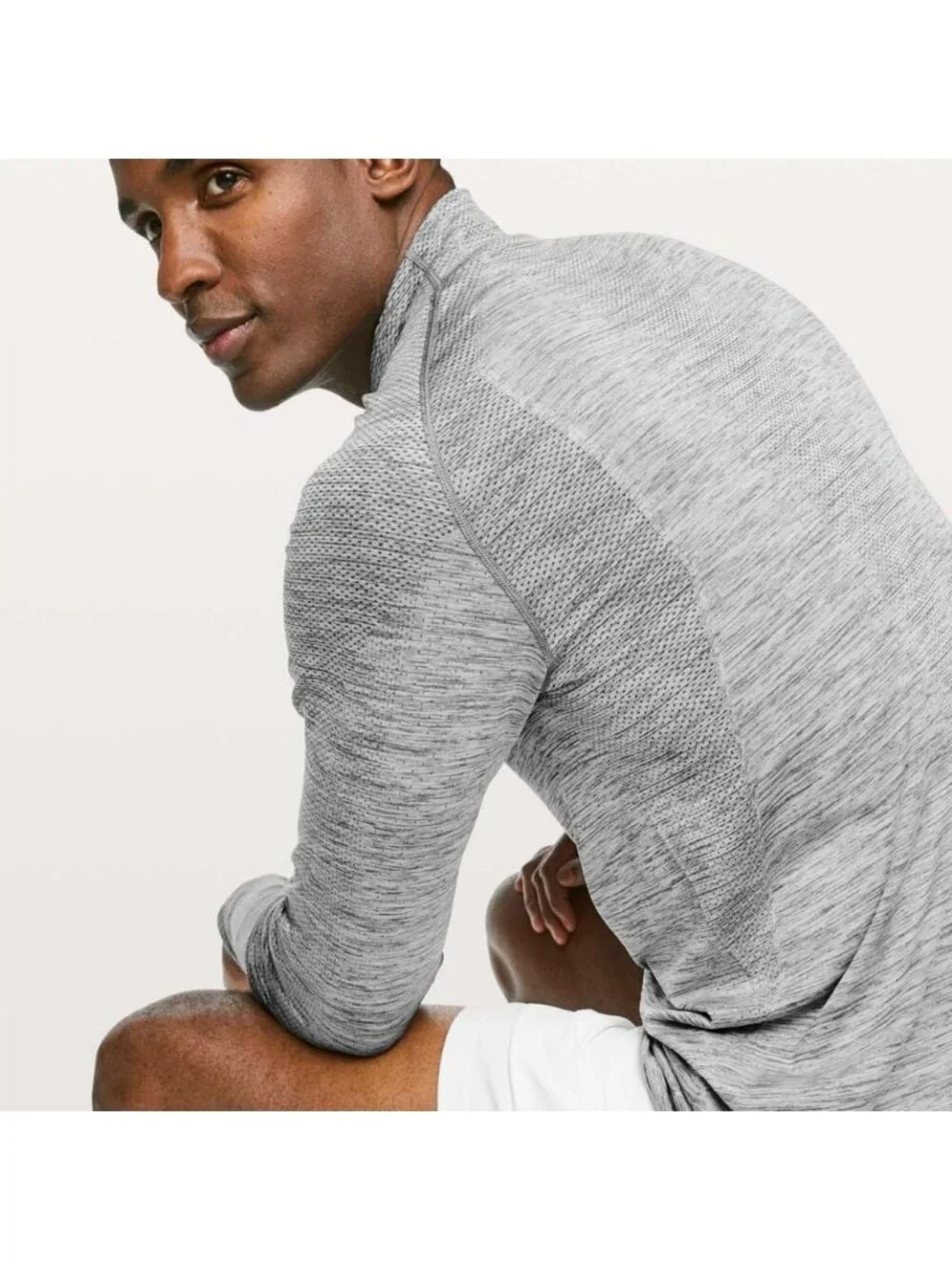 Lululemon Metal Vent Tech 1/2 Zip II Slate / White